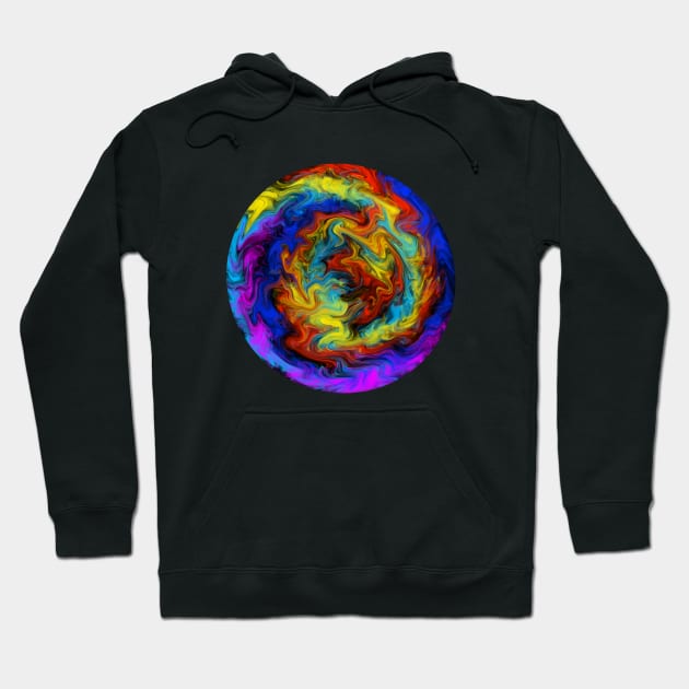 Abstract #8 World Globe of Liquid Color Hoodie by rand0mity